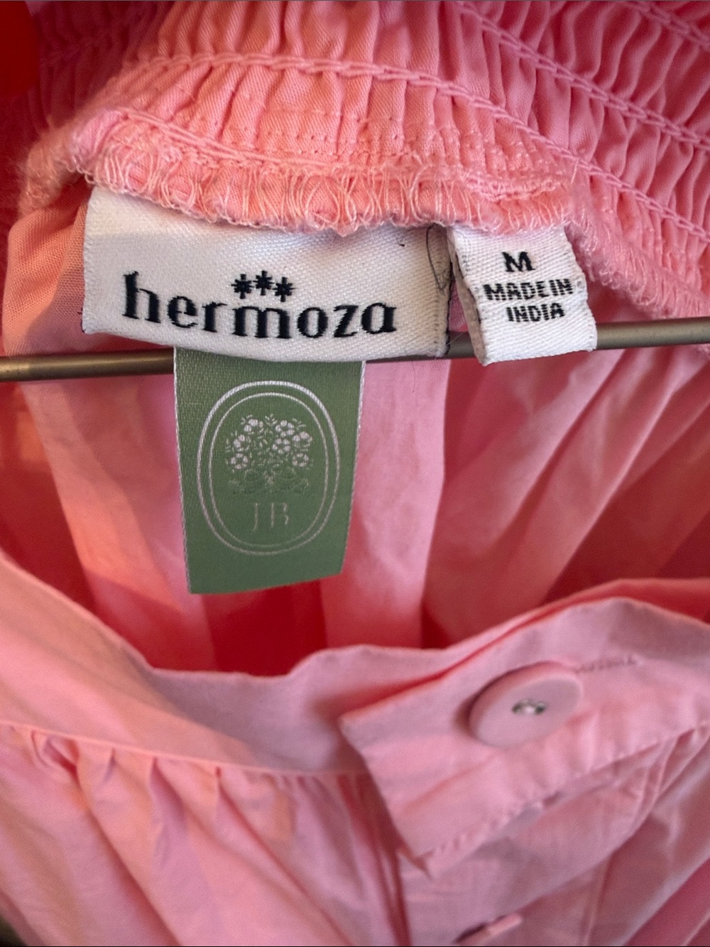 Hermoza x Julia Berolzheimer collaberation Pink Button-Front Maxi Skirt - Picture 3 of 3